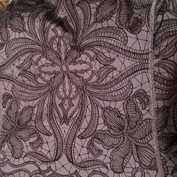 EUC Athleta Harmonious Gray Black Lace Pattern Strappy Yoga Top Tank XXS - Picture 4 of 7